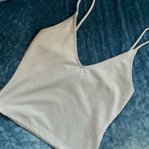 Silver Glitter Tank